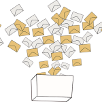 Les bulletins de votes s'envolent au dessus de l'urne.