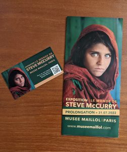 Billet d'entrée à l'exposition photos de Steeve Mc Curry