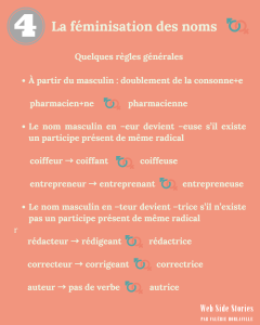 proposition 4 pour une écriture inclusive : la féminisation des noms